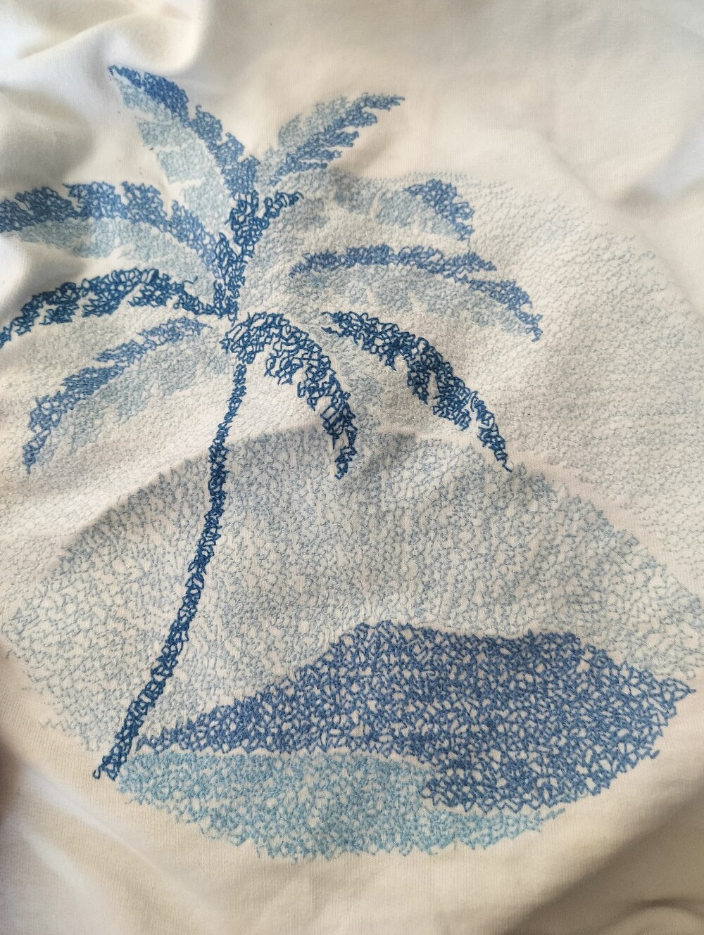 Tommy Bahama Long Sleeve Palm Graphic Sweatshirt - White/Blue - Picture 4 of 4